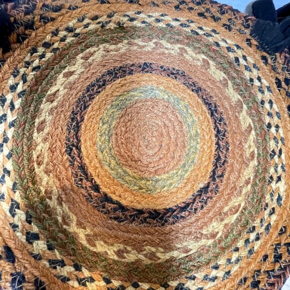 Nancys Nook Jute Chair Pad 15" Round Braided Natural Fiber Handmade - Picture 4 of 8